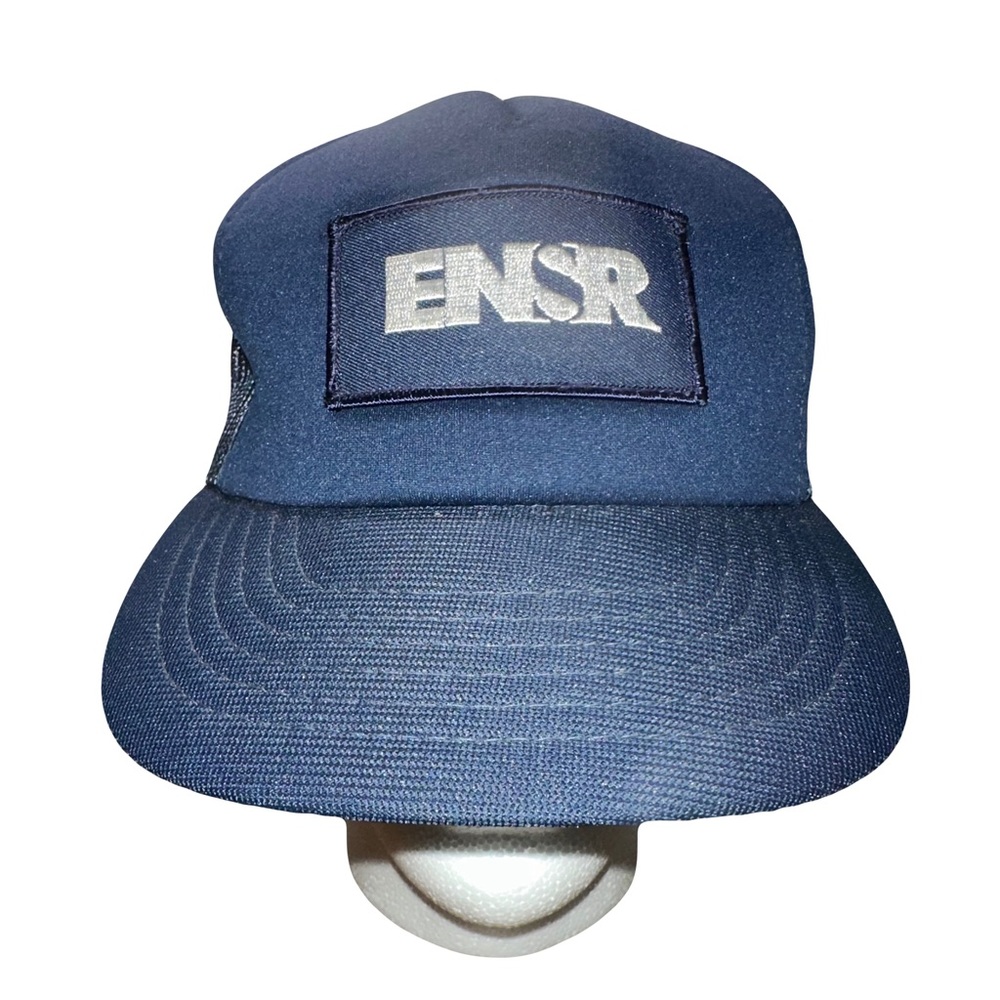 Vintage ENSR Hat Cap Snap Back Mens Adjustable Mesh Trucker Blue Cardinal